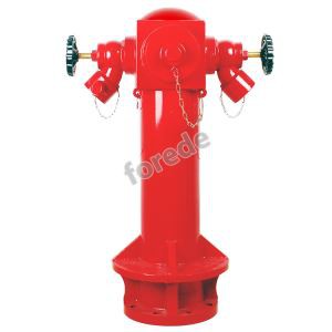 Trevägs pelare brandpost för brandbekämpning